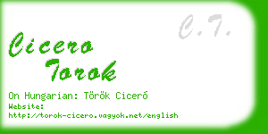cicero torok business card